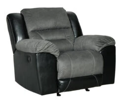 Earhart Slate Faux Leather Rocker Recliner -Furniture Specialty Shop 810594581 1