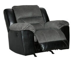 Earhart Slate Faux Leather Rocker Recliner -Furniture Specialty Shop 810594581 5