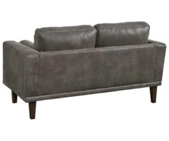 Arroyo Smoke Faux Leather Loveseat 12 Arroyo Smoke Faux Leather Loveseat -Furniture Specialty Shop 810594589 3