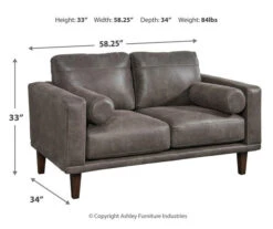 Arroyo Smoke Faux Leather Loveseat 15 Arroyo Smoke Faux Leather Loveseat -Furniture Specialty Shop 810594589 7