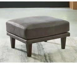 Arroyo Smoke Faux Leather Ottoman 8 Arroyo Smoke Faux Leather Ottoman -Furniture Specialty Shop 810594591 2