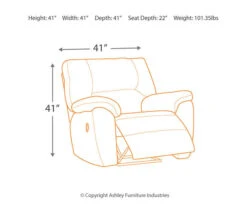 Tambo Pewter Faux Leather Rocker Recliner -Furniture Specialty Shop 810594596 11
