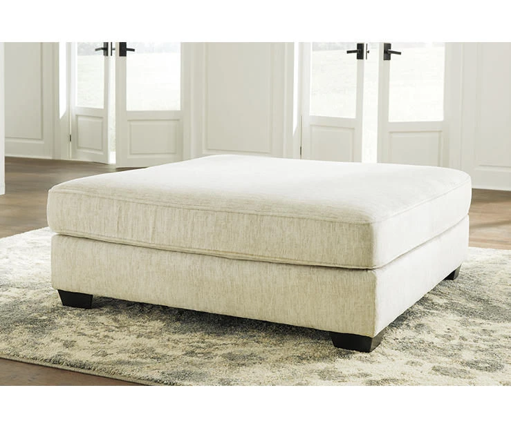 Kildare Parchment Oversize Accent Ottoman 4 Kildare Parchment Oversize Accent Ottoman - Image 2