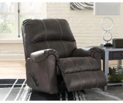 Kincord Midnight Faux Leather Rocker Recliner -Furniture Specialty Shop 810594617 3