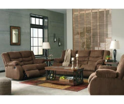 Tulen Chocolate Reclining Loveseat -Furniture Specialty Shop 810594622 810594623 1