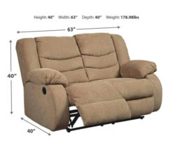 Tulen Mocha Reclining Loveseat -Furniture Specialty Shop 810594629 4 1