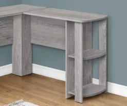 Industrial Gray L-Shaped Corner Desk With Open Storage -Furniture Specialty Shop 810597219 3