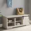 Walker Edison Birch Sliding Grooved Door Entryway Bench 1 Walker Edison Birch Sliding Grooved Door Entryway Bench -Furniture Specialty Shop 810597263 B0