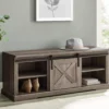 Walker Edison Sliding Barn Door Entryway Bench