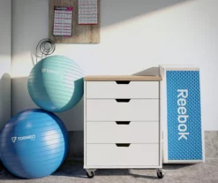 Evolution Vantage White & Weathered Oak 4-Drawer Storage Cart 11 Evolution Vantage White & Weathered Oak 4-Drawer Storage Cart -Furniture Specialty Shop 810597741 3