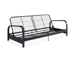 DHP Elbern Black Metal Futon With Black Microfiber Cover -Furniture Specialty Shop 810598097 10