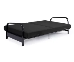 DHP Elbern Black Metal Futon With Black Microfiber Cover -Furniture Specialty Shop 810598097 2