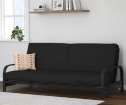 DHP Elbern Black Metal Futon With Black Microfiber Cover -Furniture Specialty Shop 810598097 3