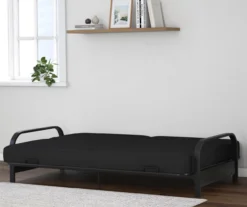 DHP Elbern Black Metal Futon With Black Microfiber Cover -Furniture Specialty Shop 810598097 4