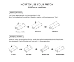 DHP Elbern Black Metal Futon With Black Microfiber Cover -Furniture Specialty Shop 810598097 5