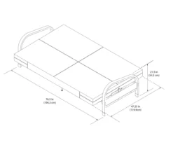 DHP Elbern Black Metal Futon With Black Microfiber Cover -Furniture Specialty Shop 810598097 7