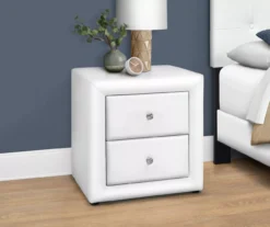 Monarch Faux Leather Nightstand -Furniture Specialty Shop 810598394 B0