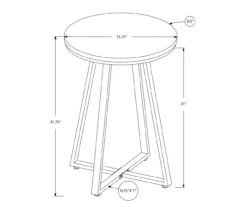 Monarch Metal Accent Table -Furniture Specialty Shop 810598397 A7