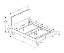 Monarch Faux Leather Twin Bed 25 Monarch Faux Leather Twin Bed -Furniture Specialty Shop 810598495 A7