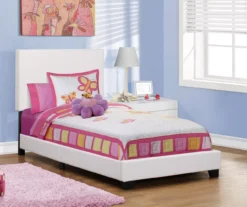 Monarch Faux Leather Twin Bed 23 Monarch Faux Leather Twin Bed -Furniture Specialty Shop 810598495 B0