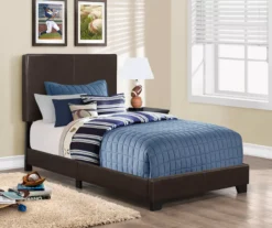 Monarch Faux Leather Twin Bed 17 Monarch Faux Leather Twin Bed -Furniture Specialty Shop 810598496 B0