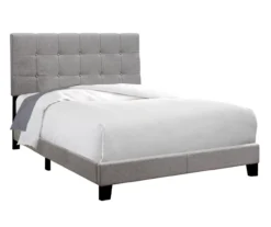 Monarch Linen Tufted Low Profile Bed 20 Monarch Linen Tufted Low Profile Bed -Furniture Specialty Shop 810598497 A0