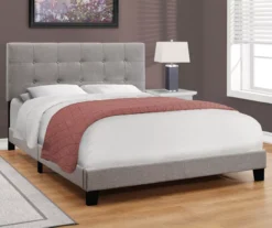 Monarch Linen Tufted Low Profile Bed 31 Monarch Linen Tufted Low Profile Bed -Furniture Specialty Shop 810598498 B0