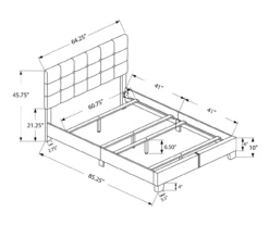 Monarch Linen Tufted Low Profile Bed 27 Monarch Linen Tufted Low Profile Bed -Furniture Specialty Shop 810598499 A7