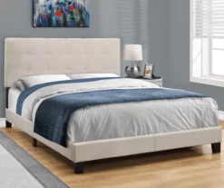 Monarch Linen Tufted Low Profile Bed 25 Monarch Linen Tufted Low Profile Bed -Furniture Specialty Shop 810598499 B0