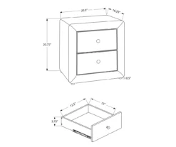Monarch Linen Upholstered Nightstand 17 Monarch Linen Upholstered Nightstand -Furniture Specialty Shop 810598500 A7