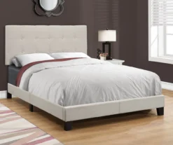 Monarch Linen Tufted Low Profile Bed 22 Monarch Linen Tufted Low Profile Bed -Furniture Specialty Shop 810598502 B0