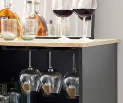 Black & Light Brown Sliding Door Wine Cabinet -Furniture Specialty Shop 810598580 A0 3