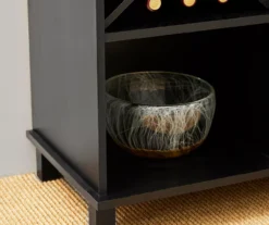 Black & Light Brown Sliding Door Wine Cabinet -Furniture Specialty Shop 810598580 A0 5