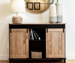 Modern Industrial Black & Brown Sliding Door Sideboard -Furniture Specialty Shop 810598711 A0 2