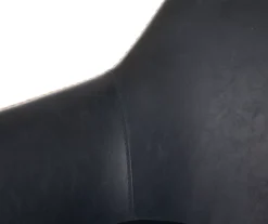 Mid-Century Modern Navy Faux Leather Dining Chairs, 2-Pack -Furniture Specialty Shop 810598714 A0 4