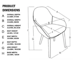 Mid-Century Modern Navy Faux Leather Dining Chairs, 2-Pack -Furniture Specialty Shop 810598714 A0 6