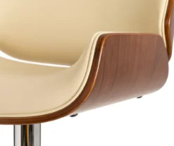 Glitzhome Mid-Century Modern Faux Leather & Chrome Adjustable Bar Stools, 2-Pack -Furniture Specialty Shop 810598740 A0 4