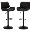 Glitzhome Mid-Century Modern Faux Leather Adjustable Bar Stools, 2-Pack -Furniture Specialty Shop 810598741 A0 1
