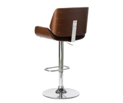 Glitzhome Mid-Century Modern Faux Leather & Chrome Adjustable Bar Stools, 2-Pack -Furniture Specialty Shop 810598742 A0 4
