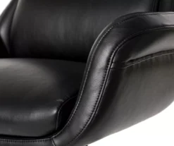 Black Mid-Century Modern Faux Leather Executive Office Chair -Furniture Specialty Shop 810598936 A0 5