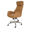 Light Brown Mid-Century Modern Faux Leather Executive Office Chair -Furniture Specialty Shop 810598939 A0 1