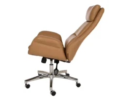 Light Brown Mid-Century Modern Faux Leather Executive Office Chair -Furniture Specialty Shop 810598939 A0 6