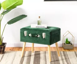 Glitzhome Velvet Suitcase Storage Stool -Furniture Specialty Shop 810598947 A0 3
