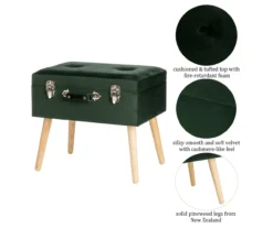 Glitzhome Velvet Suitcase Storage Stool -Furniture Specialty Shop 810598947 A0 6