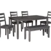 Fairview 6-Piece Dining Set With Bench -Furniture Specialty Shop 810599355 2