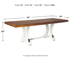 Valebeck Extension Leaf Dining Table 9 Valebeck Extension Leaf Dining Table -Furniture Specialty Shop 810599574 3