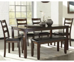Coviar 6-Piece Dining Set With Bench -Furniture Specialty Shop 810599628