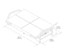 DHP Elbern Black Metal Futon With Cover -Furniture Specialty Shop 810599700 810600181 810600182 A8 2