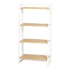 Blonde Wood Look & White 4-Tier Folding Bookcase -Furniture Specialty Shop 810606565 A0 1