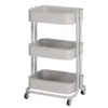 Opal Gray 3-Tier Rolling Cart 1 Opal Gray 3-Tier Rolling Cart -Furniture Specialty Shop 810606569 A0 1